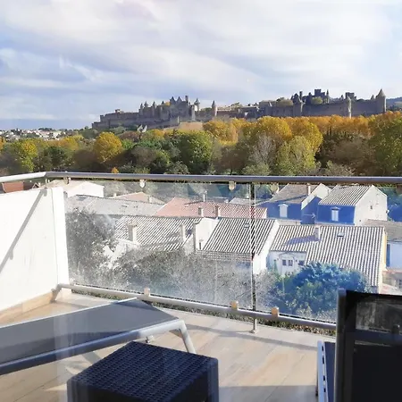 Les Du Saint Nazaire, Vue Panoramique Sur La Cité Médiévale - Les Balcons De La Cité Appartamento *
